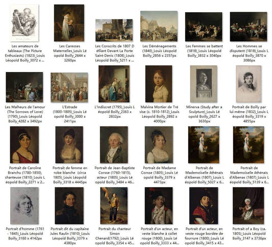 96 Painting Images by Louis Léopold Boilly French, 1761-1845 - Tibetan Buddhist thangka, detailed view