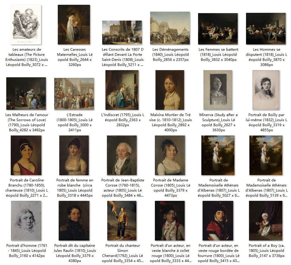 96 Painting Images by Louis Léopold Boilly (French, 1761-1845) - Gandhanra-ART