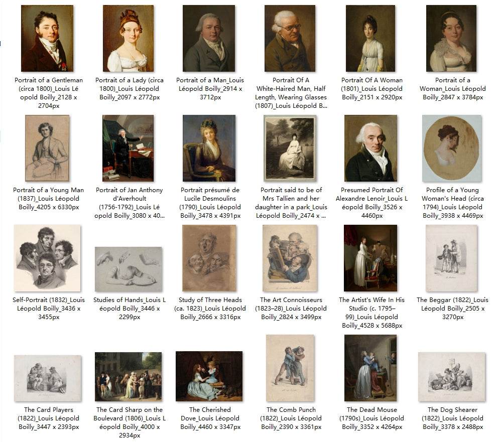 96 Painting Images by Louis Léopold Boilly (French, 1761-1845) - Gandhanra-ART
