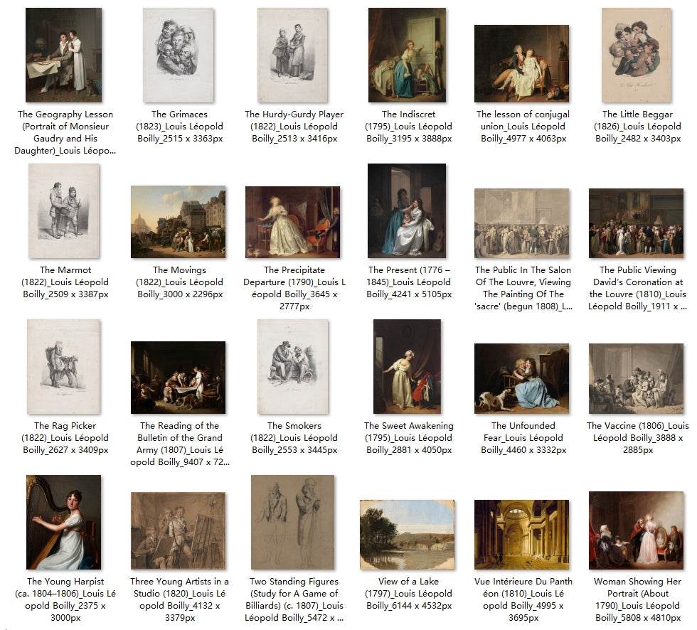 96 Painting Images by Louis Léopold Boilly (French, 1761-1845) - Gandhanra-ART