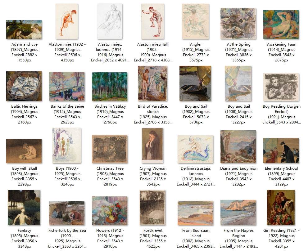 165 Painting Images by Magnus Enckell (Finnish, 1870-1925) - Gandhanra-ART