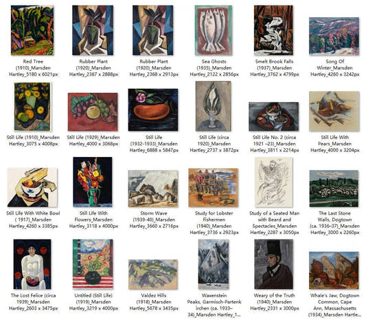 51 Painting Images by Marsden Hartley American, 1877-1943 - Tibetan Buddhist thangka, detailed view