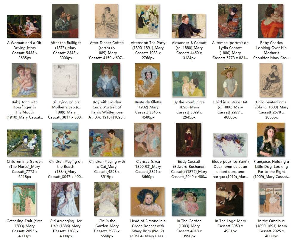 92 Painting Images by Mary Cassatt (American, 1844-1926) - Gandhanra-ART