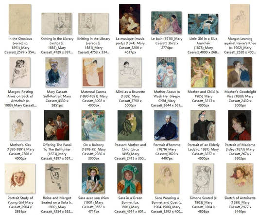 92 Painting Images by Mary Cassatt American, 1844-1926 - Tibetan Buddhist thangka, detailed view