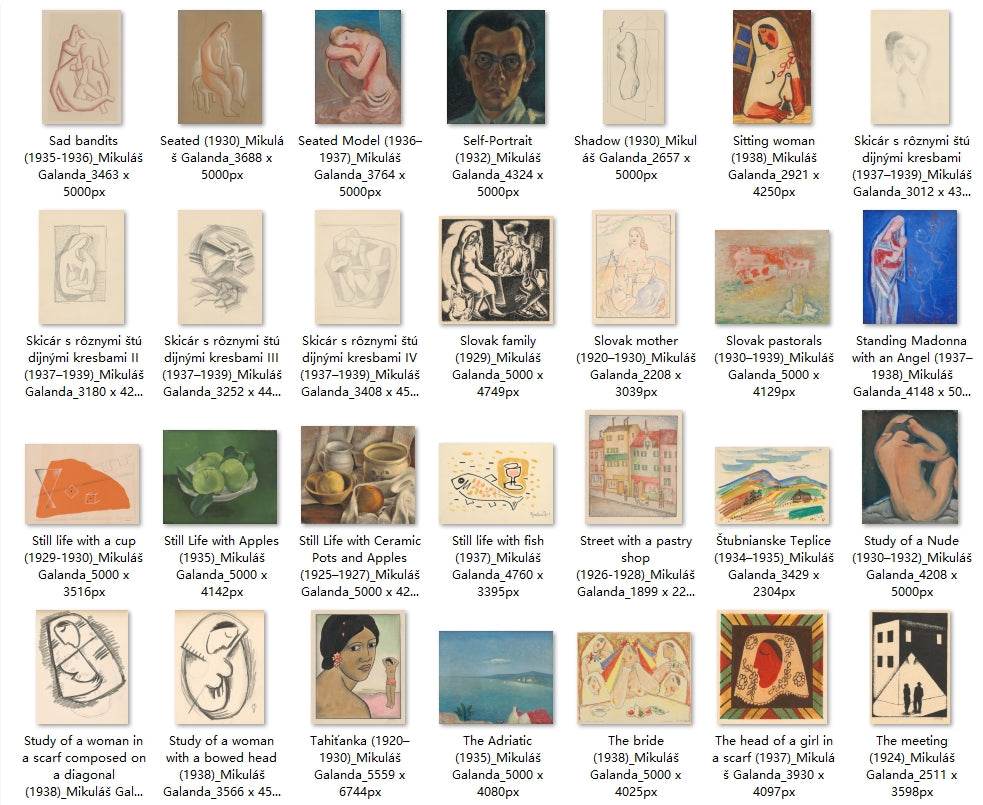 181 Painting Images by Mikuláš Galanda (Slovak, 1895 – 1938) - Gandhanra-ART