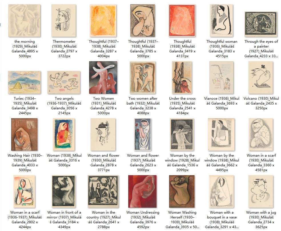181 Painting Images by Mikuláš Galanda (Slovak, 1895 – 1938) - Gandhanra-ART