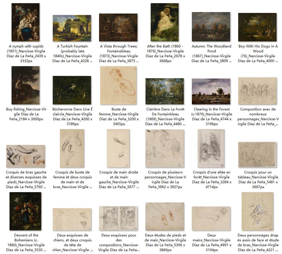 122 Painting Images by Narcisse-Virgile Diaz de La Peña (French, 1808 - 1876) - Gandhanra-ART