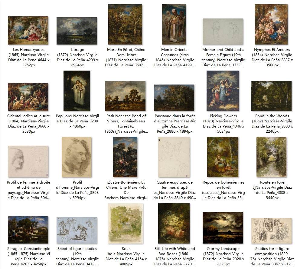 122 Painting Images by Narcisse-Virgile Diaz de La Peña (French, 1808 - 1876) - Gandhanra-ART