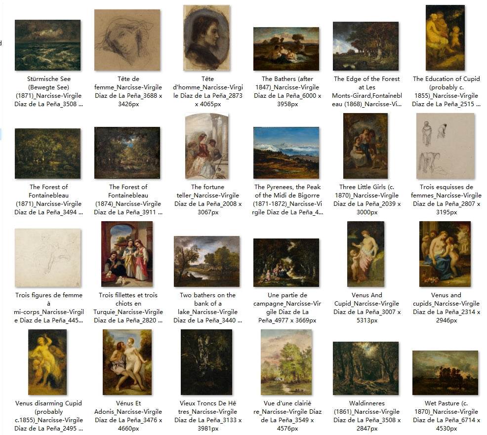 122 Painting Images by Narcisse-Virgile Diaz de La Peña (French, 1808 - 1876) - Gandhanra-ART