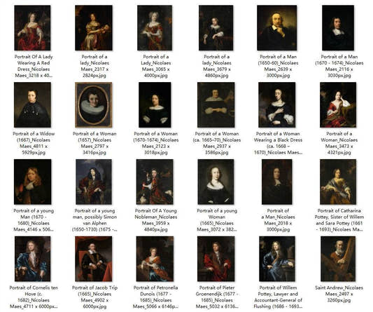 63 Painting Images by Nicolaes Maes Dutch, 1634 - 1693 - Tibetan Buddhist thangka, detailed view