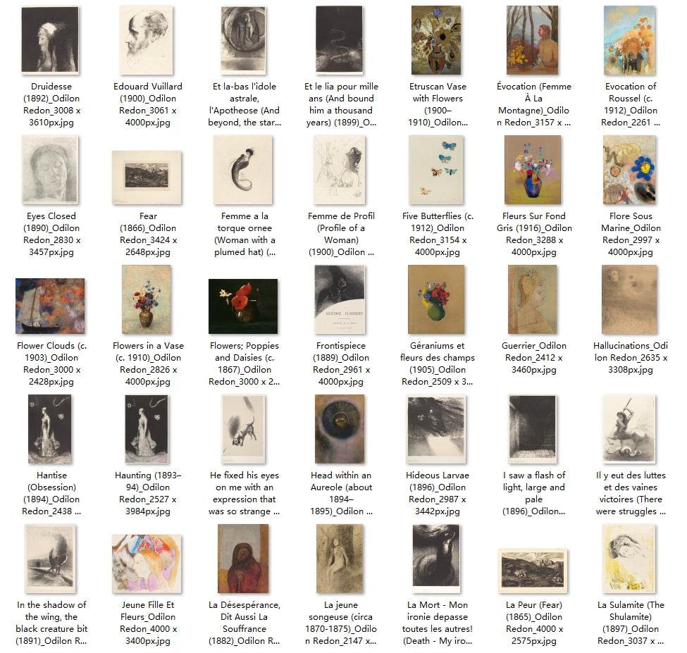 162 Painting Images by Odilon Redon (French, 1840-1916) - Gandhanra-ART