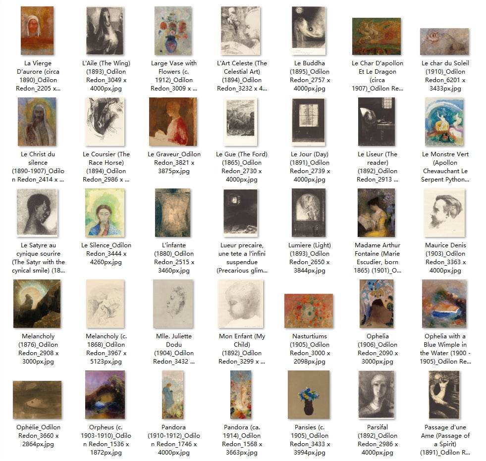 162 Painting Images by Odilon Redon (French, 1840-1916) - Gandhanra-ART