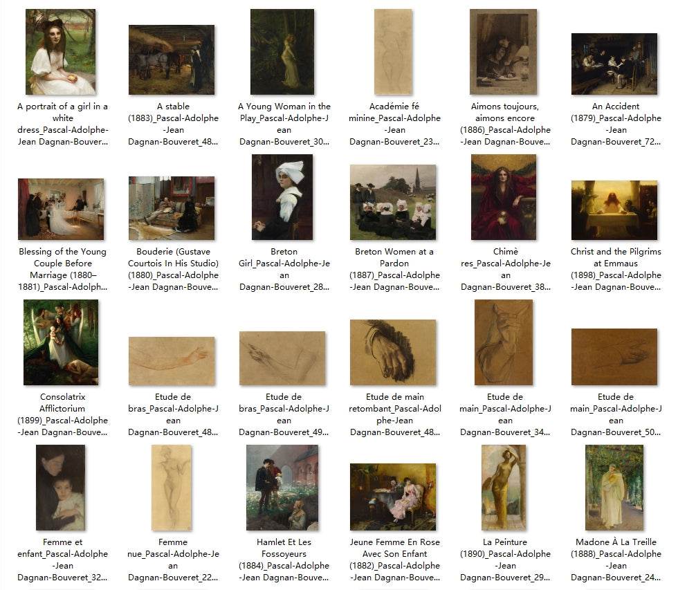 47 Painting Images by Pascal-Adolphe-Jean Dagnan-Bouveret (French, 1852 - 1929) - Gandhanra-ART