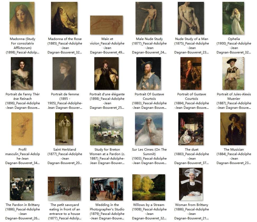 47 Painting Images by Pascal-Adolphe-Jean Dagnan-Bouveret (French, 1852 - 1929) - Gandhanra-ART