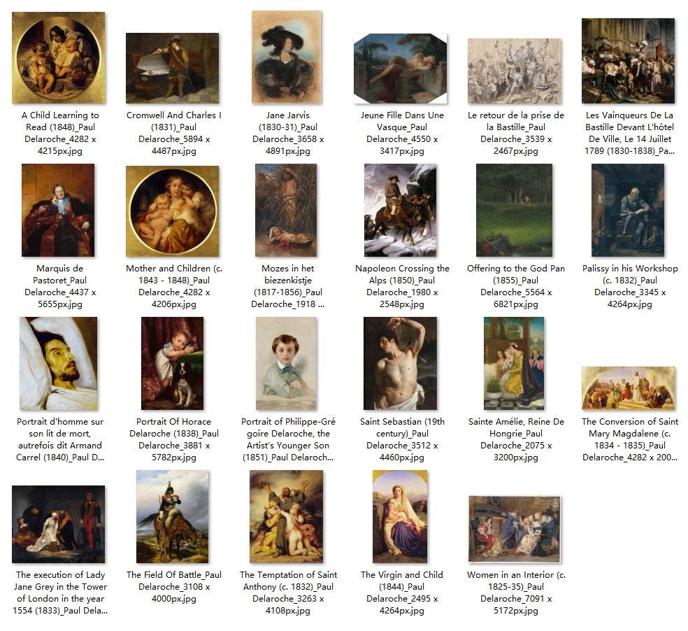 23 Painting Images by Paul Delaroche (French, 1797-1856) - Gandhanra-ART