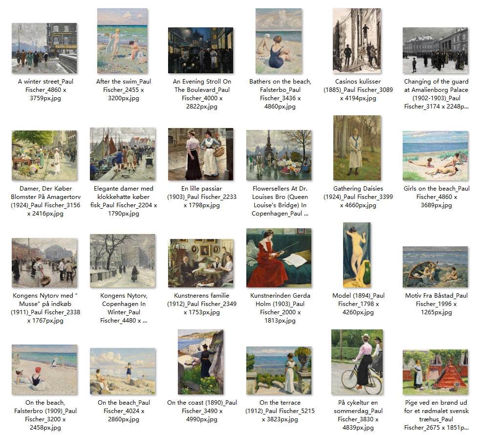 41 Painting Images by Paul Fischer (Danish, 1860 – 1934) - Gandhanra-ART