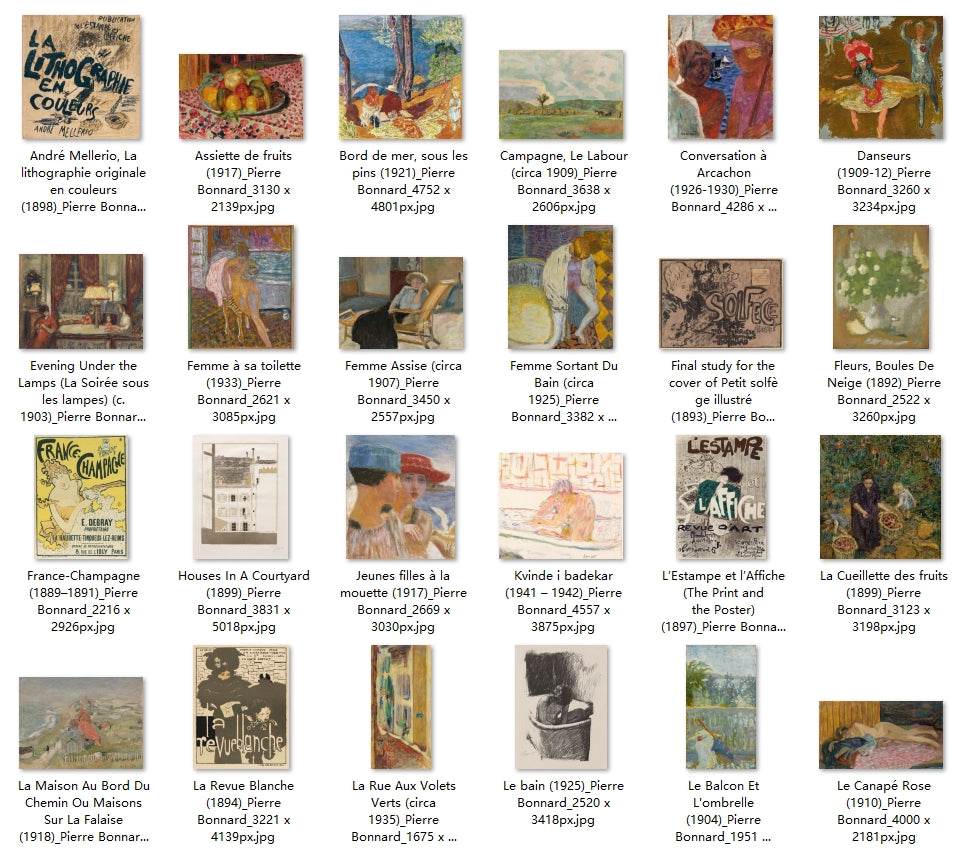 63 Painting Images by Pierre Bonnard (French, 1867-1947) - Gandhanra-ART
