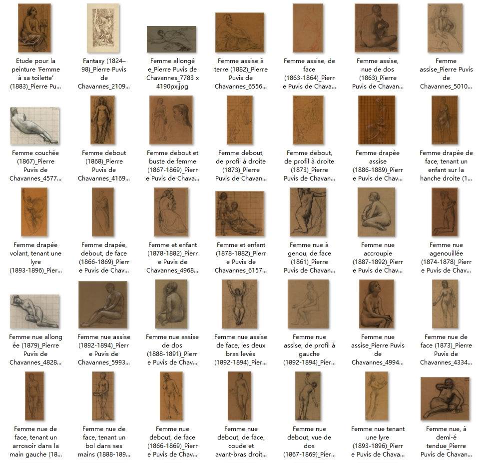 212 Painting Images by Pierre Puvis de Chavannes (French, 1824-1898) - Gandhanra-ART