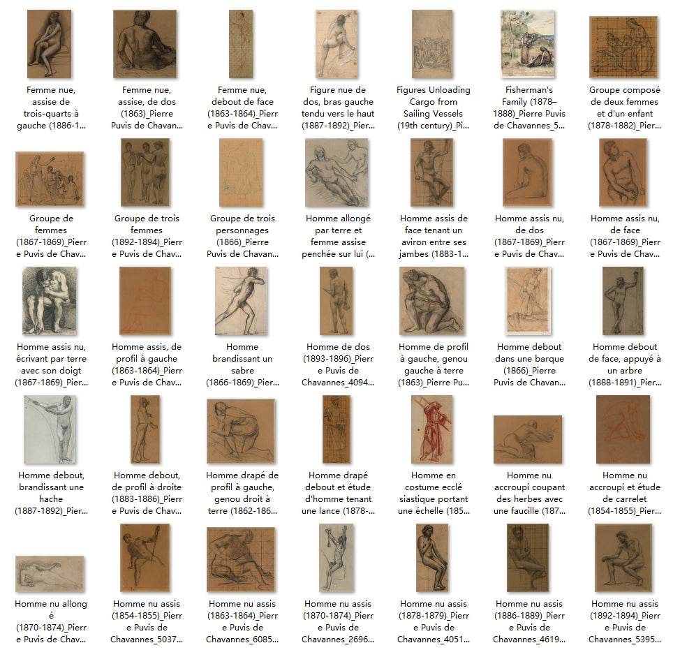 212 Painting Images by Pierre Puvis de Chavannes (French, 1824-1898) - Gandhanra-ART