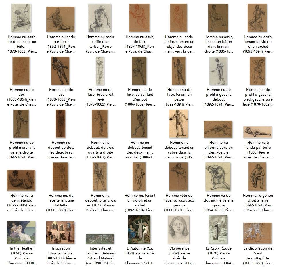 212 Painting Images by Pierre Puvis de Chavannes (French, 1824-1898) - Gandhanra-ART