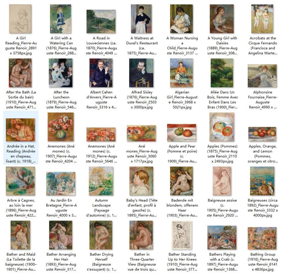 438 Painting Images by Pierre-Auguste Renoir (French, 1841-1919) - Gandhanra-ART