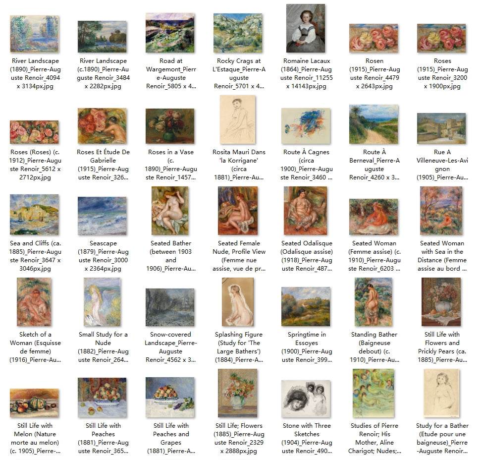 438 Painting Images by Pierre-Auguste Renoir (French, 1841-1919) - Gandhanra-ART