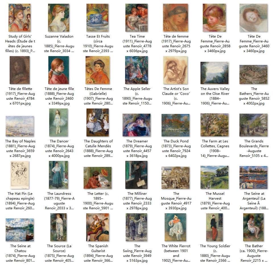 438 Painting Images by Pierre-Auguste Renoir (French, 1841-1919) - Gandhanra-ART