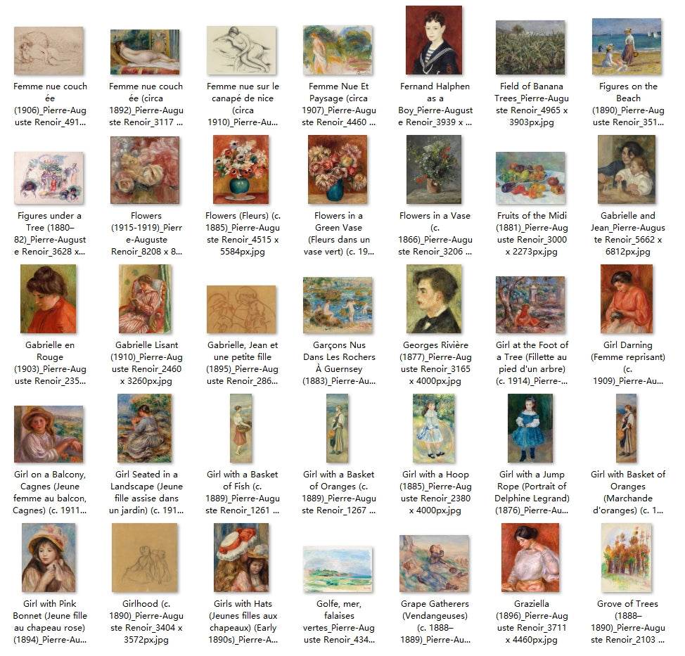 438 Painting Images by Pierre-Auguste Renoir (French, 1841-1919) - Gandhanra-ART