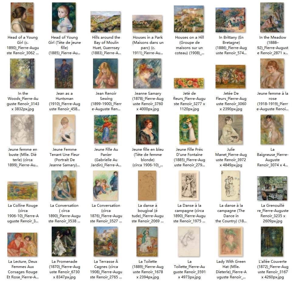 438 Painting Images by Pierre-Auguste Renoir (French, 1841-1919) - Gandhanra-ART
