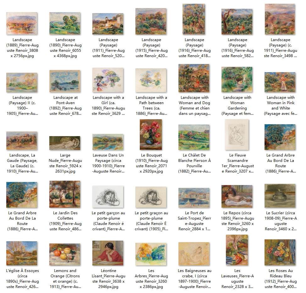 438 Painting Images by Pierre-Auguste Renoir (French, 1841-1919) - Gandhanra-ART