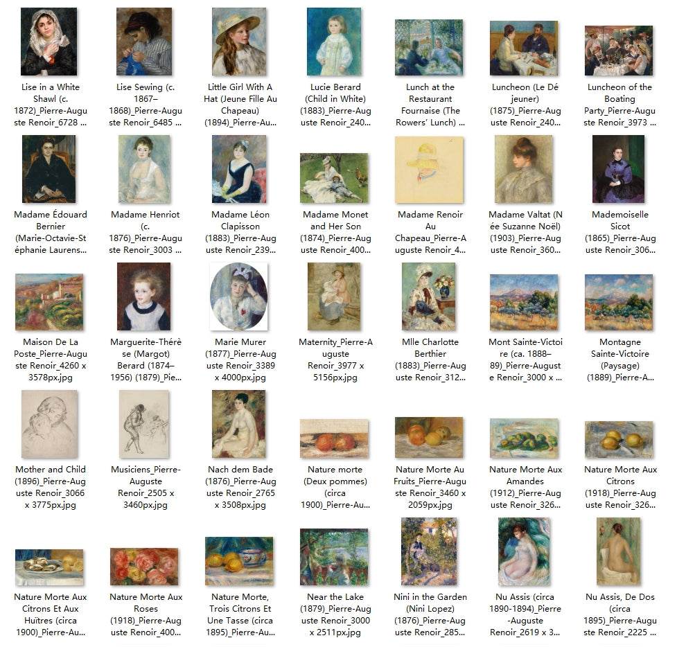 438 Painting Images by Pierre-Auguste Renoir (French, 1841-1919) - Gandhanra-ART