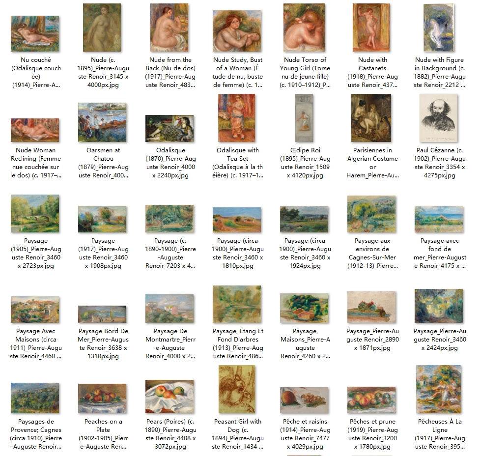 438 Painting Images by Pierre-Auguste Renoir (French, 1841-1919) - Gandhanra-ART