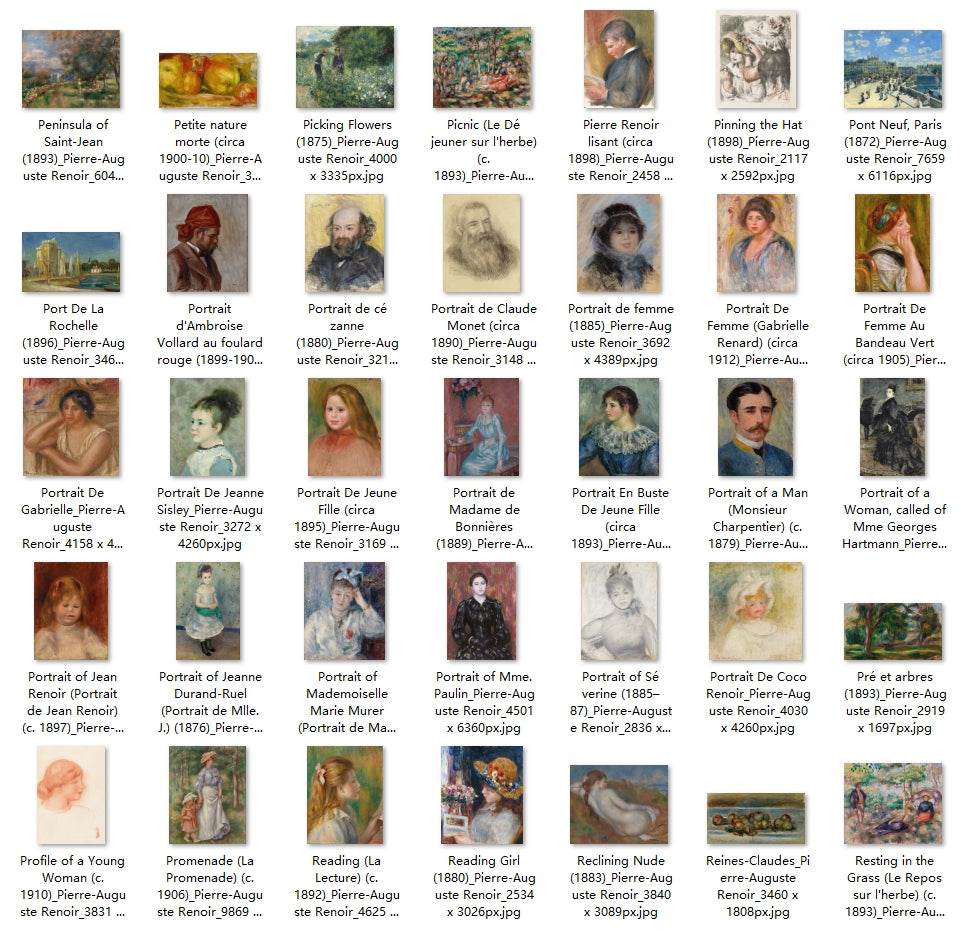 438 Painting Images by Pierre-Auguste Renoir (French, 1841-1919) - Gandhanra-ART