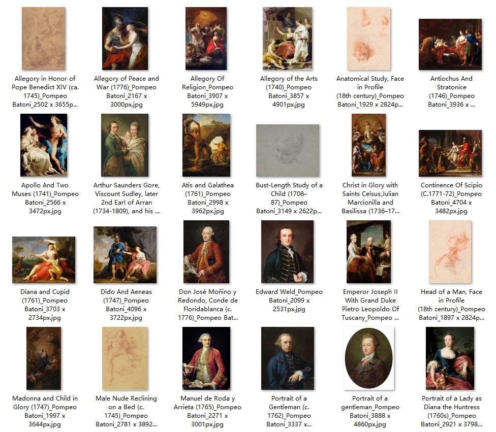 61 Painting Images by Pompeo Batoni (Italian, 1708-1787) - Gandhanra-ART