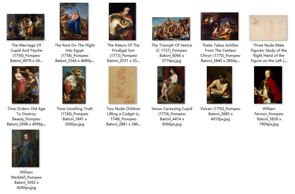 61 Painting Images by Pompeo Batoni (Italian, 1708-1787) - Gandhanra-ART