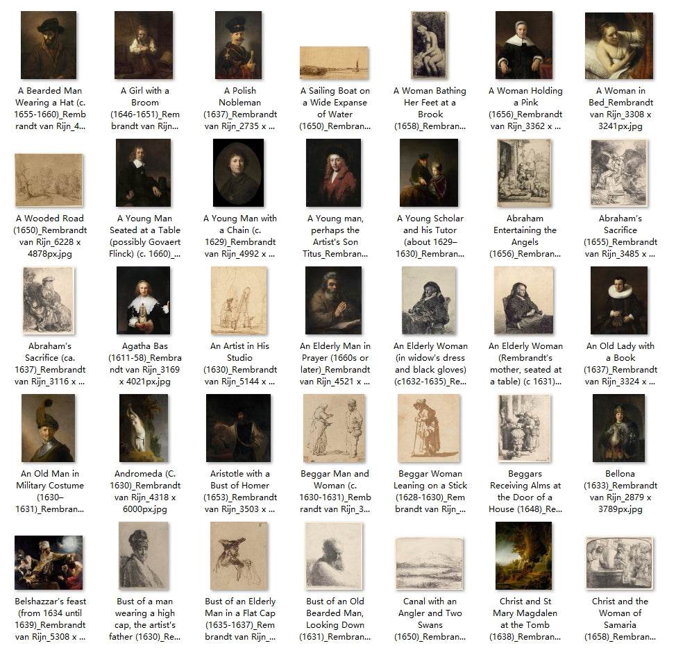 268 Painting Images by Rembrandt van Rijn (Dutch, 1606-1669) - Gandhanra-ART