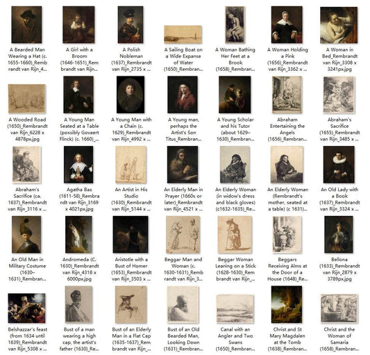 268 Painting Images by Rembrandt van Rijn (Dutch, 1606-1669) - Gandhanra-ART