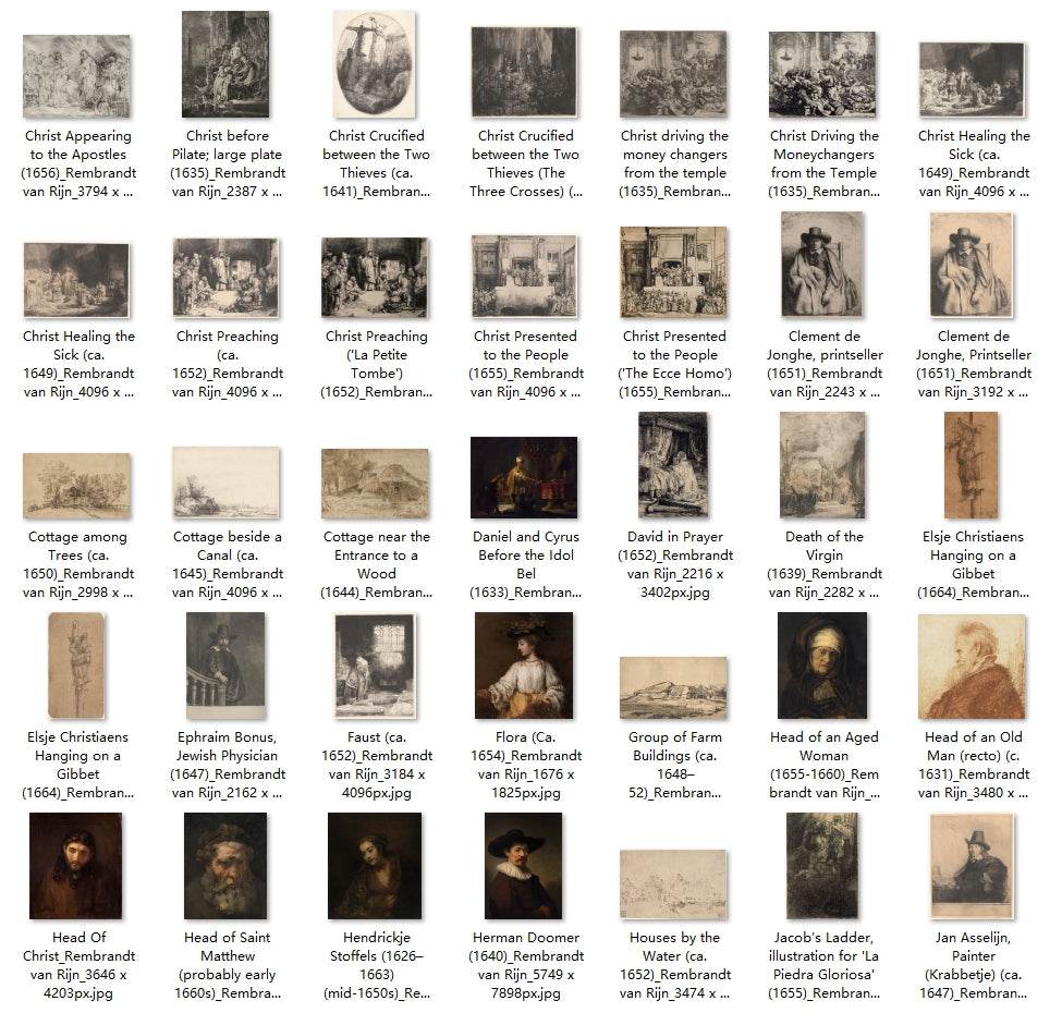 268 Painting Images by Rembrandt van Rijn (Dutch, 1606-1669) - Gandhanra-ART