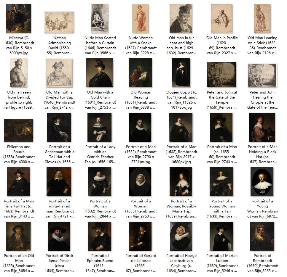 268 Painting Images by Rembrandt van Rijn (Dutch, 1606-1669) - Gandhanra-ART