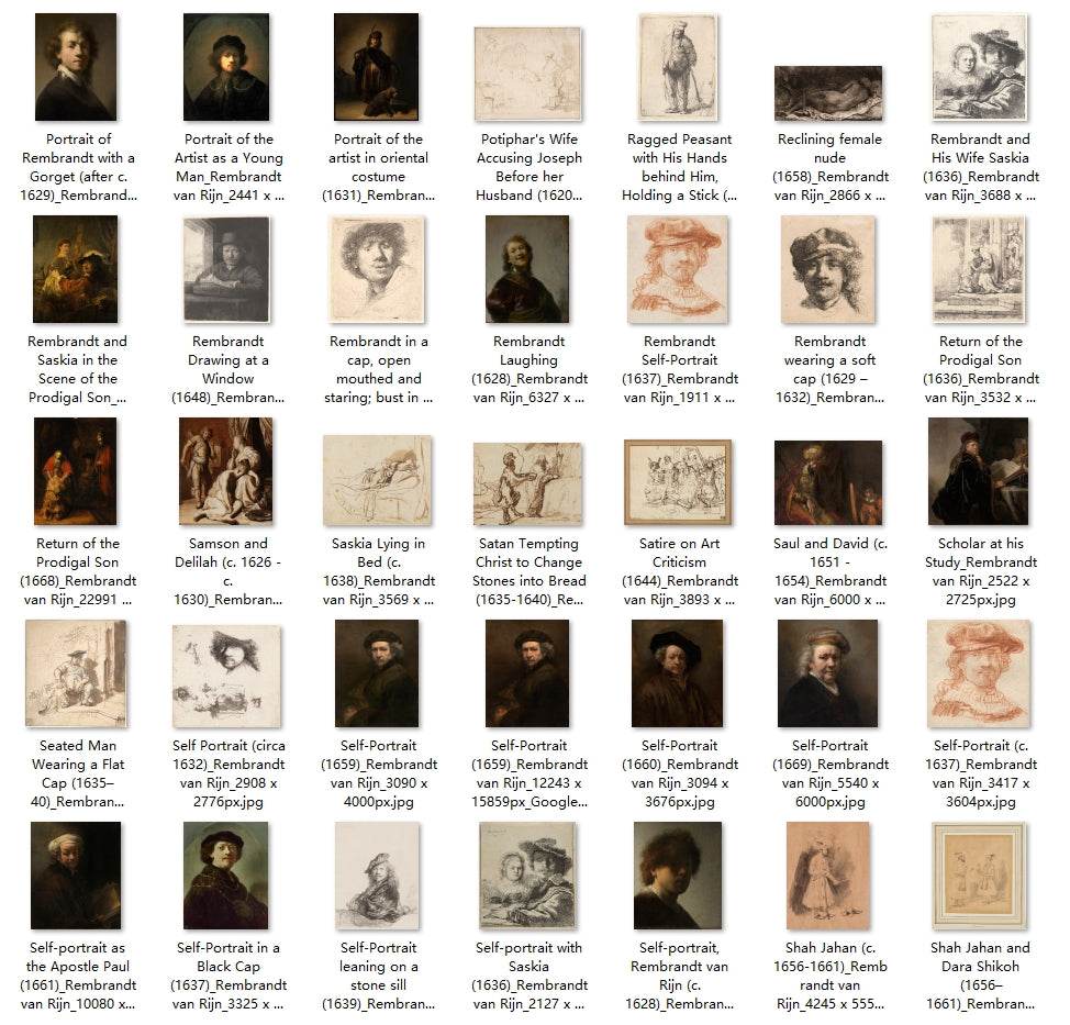 268 Painting Images by Rembrandt van Rijn (Dutch, 1606-1669) - Gandhanra-ART