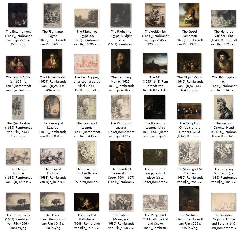 268 Painting Images by Rembrandt van Rijn (Dutch, 1606-1669) - Gandhanra-ART