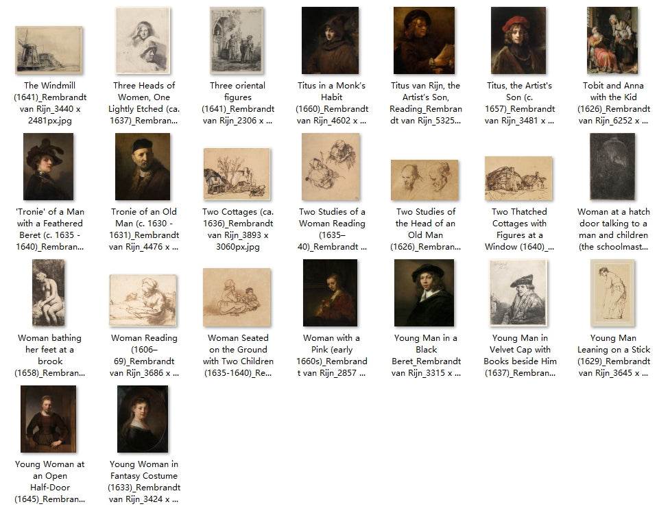 268 Painting Images by Rembrandt van Rijn (Dutch, 1606-1669) - Gandhanra-ART