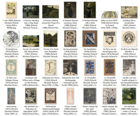 90 Painting Images by Richard Nicolaüs Roland Holst (Dutch, 1868 - 1938) - Gandhanra-ART