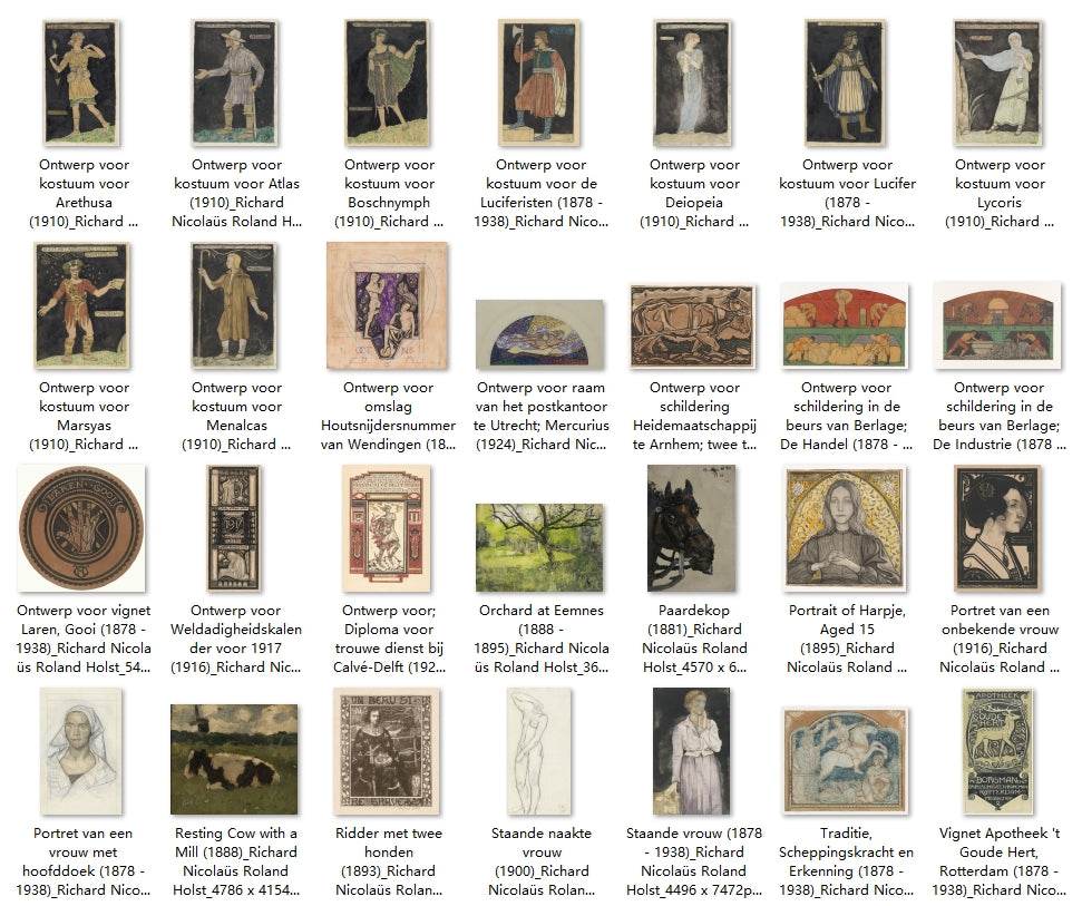 90 Painting Images by Richard Nicolaüs Roland Holst (Dutch, 1868 - 1938) - Gandhanra-ART