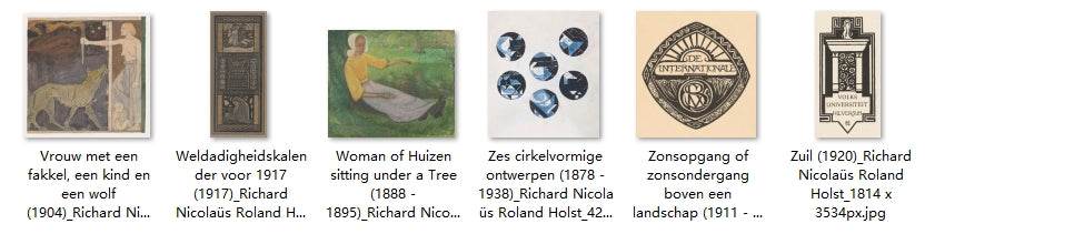 90 Painting Images by Richard Nicolaüs Roland Holst (Dutch, 1868 - 1938) - Gandhanra-ART