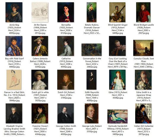 60 Painting Images by Robert Henri (American, 1865-1929) - Gandhanra-ART