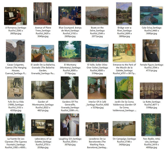 38 Painting Images by Santiago Rusiñol (Spanish, 1861 – 1931) - Gandhanra-ART