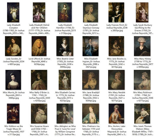 97 Painting Images by Sir Joshua Reynolds English, 1723 - 1792 - Tibetan Buddhist thangka, detailed view
