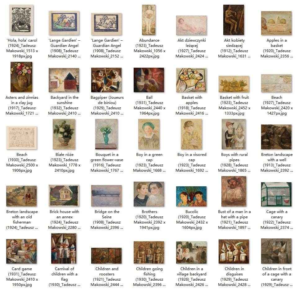 280 Painting Images by Tadeusz Makowski (Polish, 1882-1932) - Gandhanra-ART