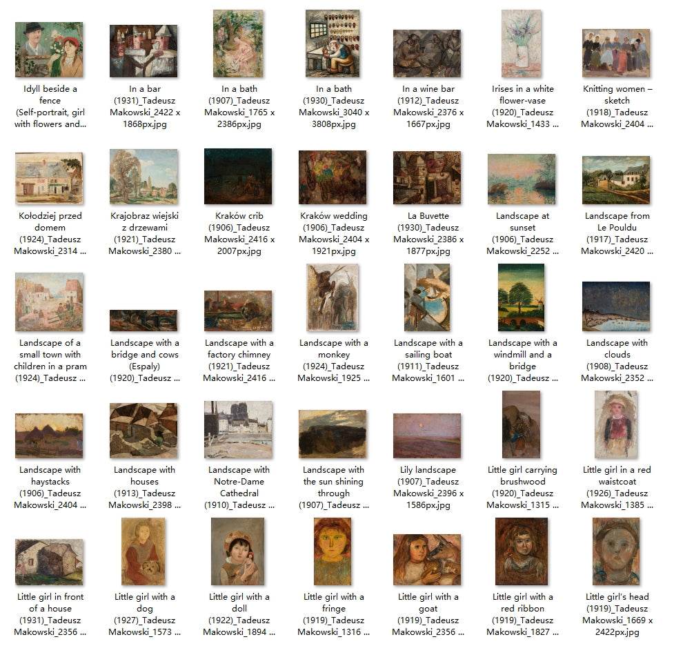 280 Painting Images by Tadeusz Makowski (Polish, 1882-1932) - Gandhanra-ART